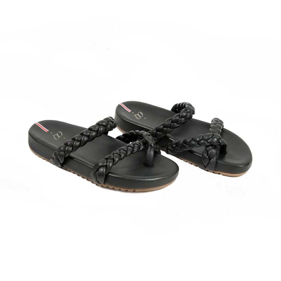 Shoes OQ Shoes | Black Forest Flat Sandal