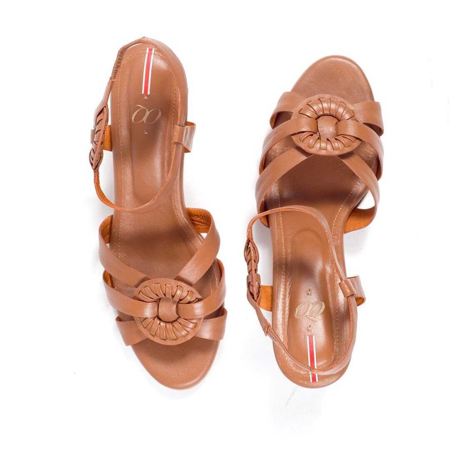 Shoes OQ Shoes | Dali Heeled Sandal 5.5 Honey