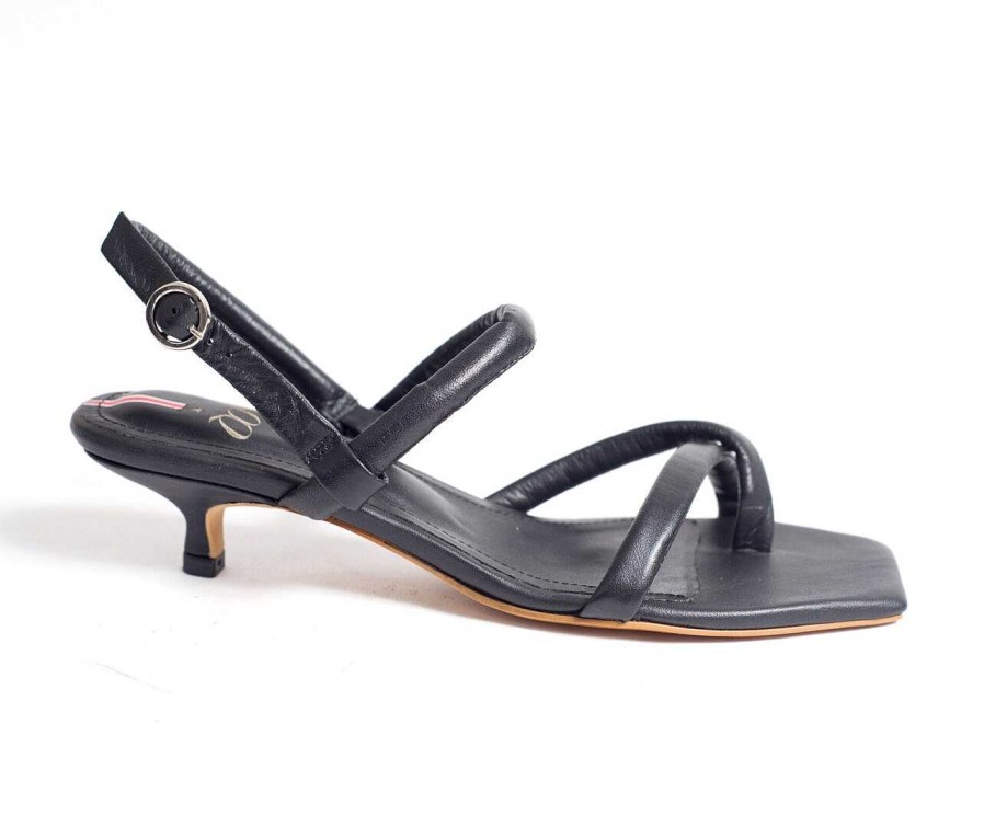 Shoes OQ Shoes | Black Joke Heeled Sandal