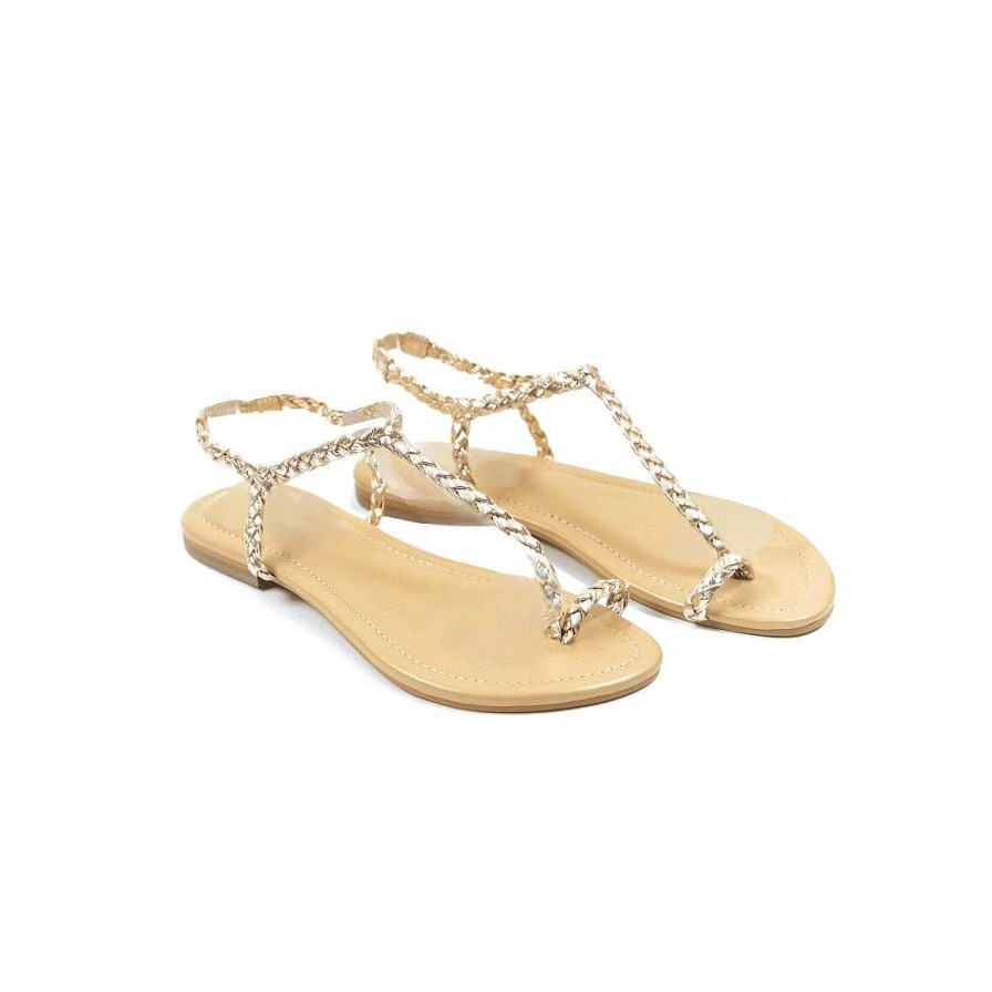 Shoes OQ Shoes | Golden Sandal