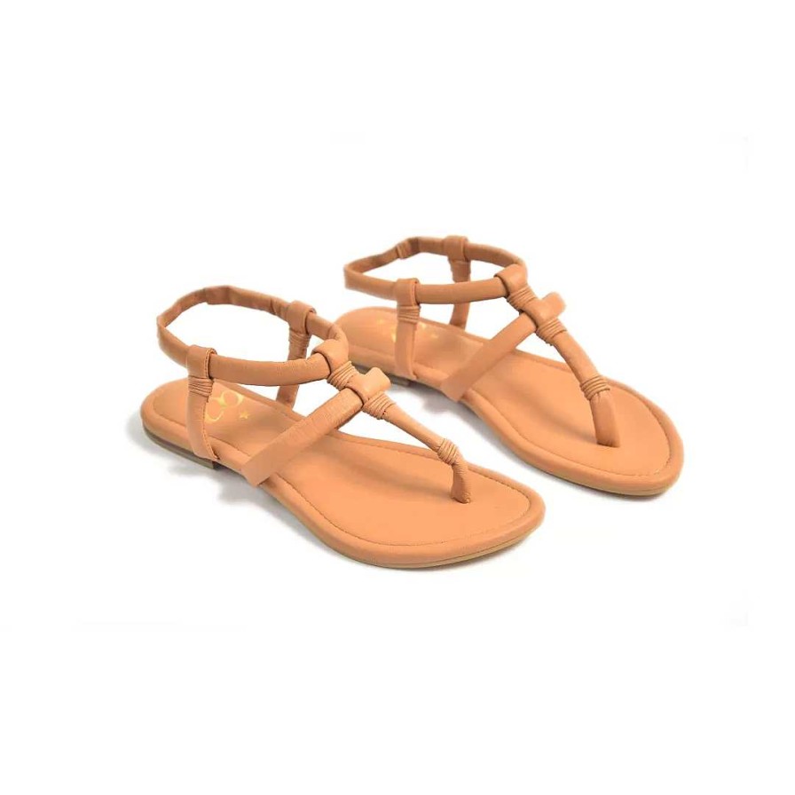 Shoes OQ Shoes | Beige Flat Goose Guava Sandals