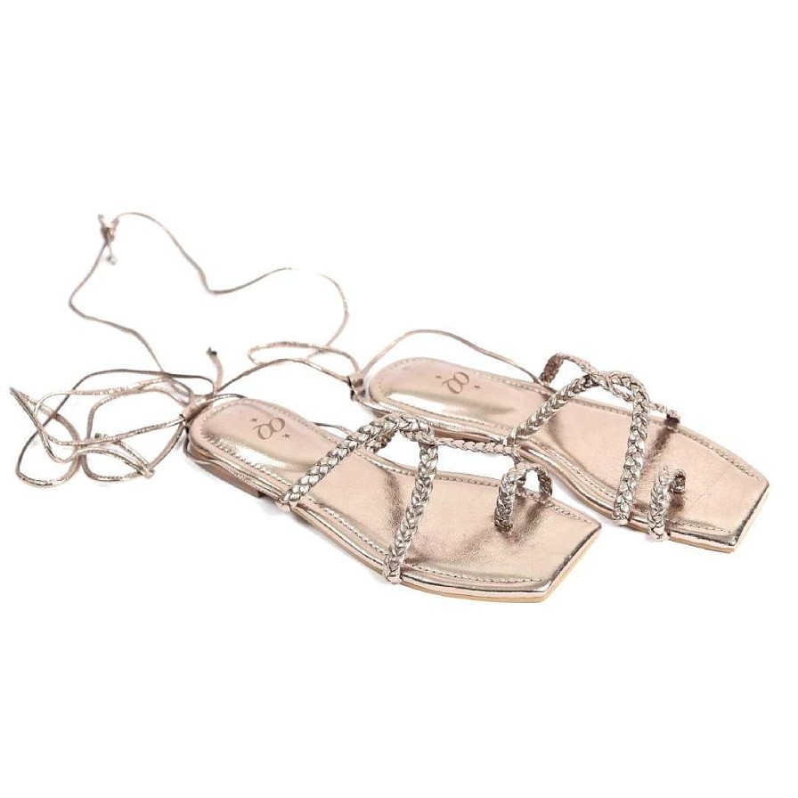 Shoes OQ Shoes | Blissful Moon Gold Flat Sandal