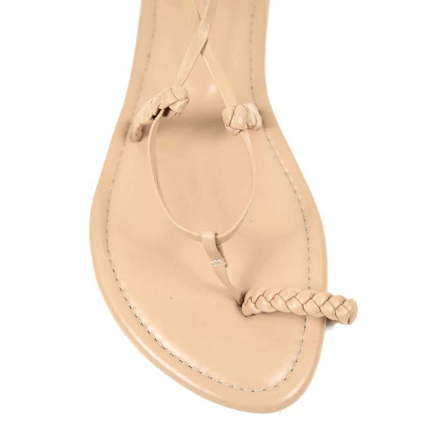 Shoes OQ Shoes | Desert Wheat Flat Sandal