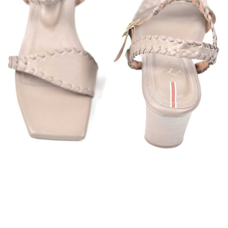 Shoes OQ Shoes | Finca 5.5 Taupe Heeled Sandal