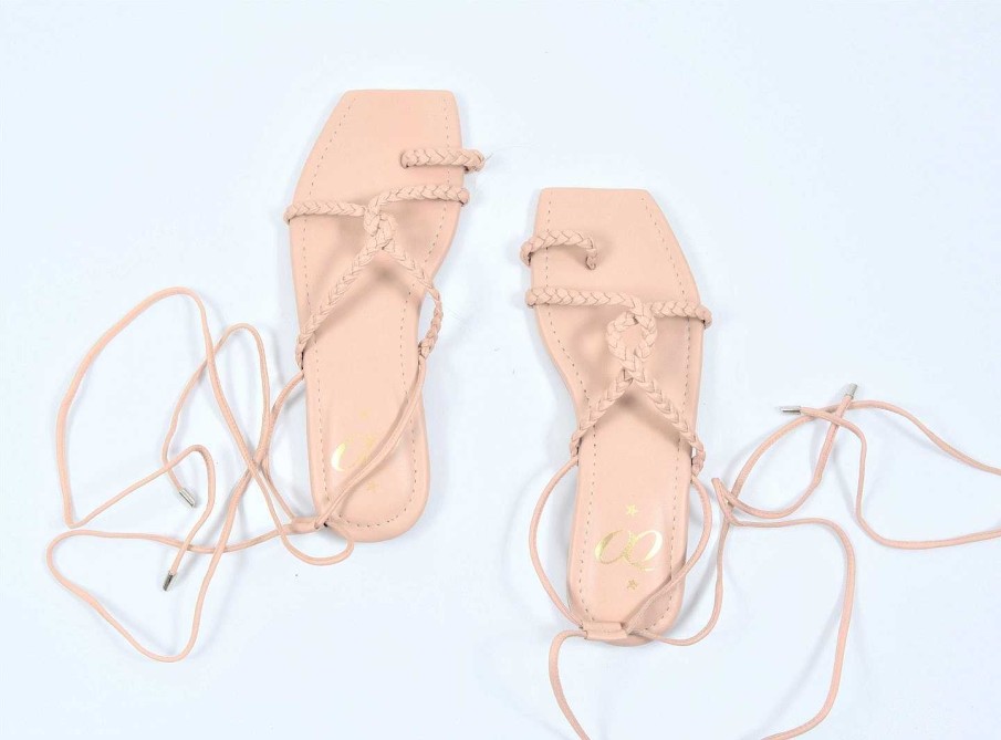 Shoes OQ Shoes | Blissful Khaki Flat Sandal