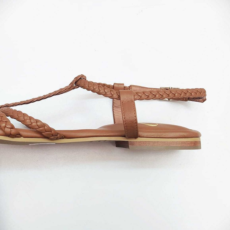 Shoes OQ Shoes | Honey Pomarose Flat Sandal