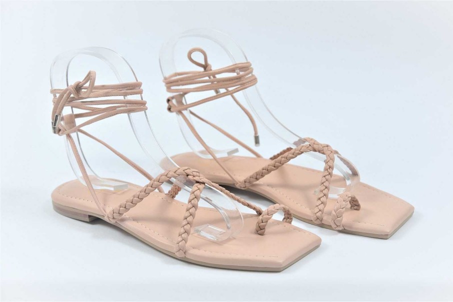 Shoes OQ Shoes | Blissful Khaki Flat Sandal