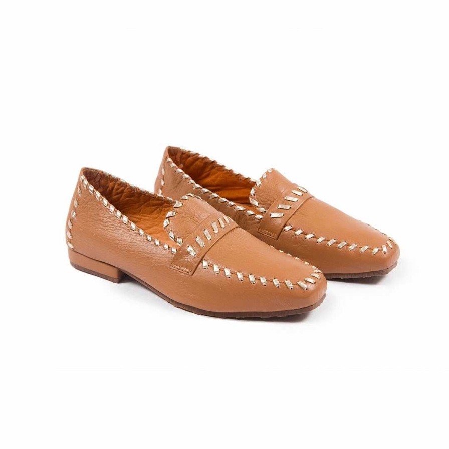 Shoes OQ Shoes | Square Dancer Moccasin Finca Miel With Gold