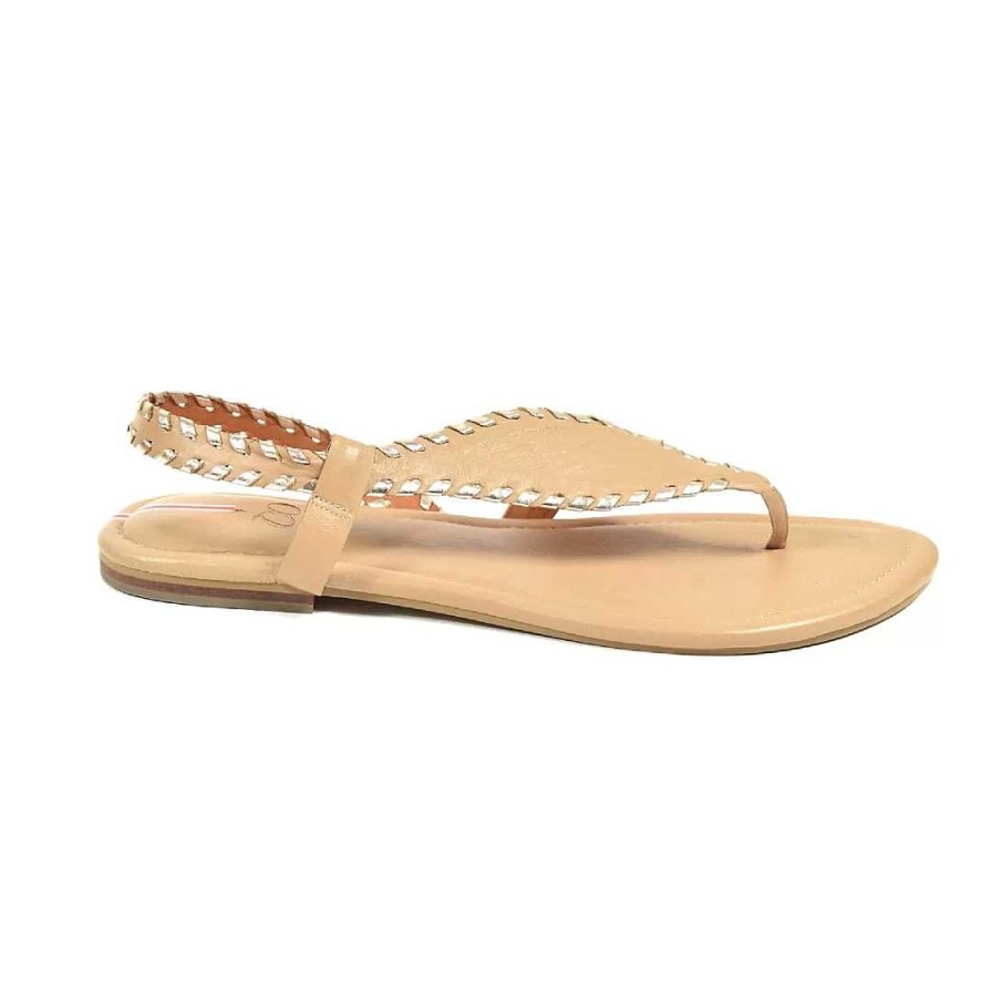 Shoes OQ Shoes | Wheat Flat Beach Sandals