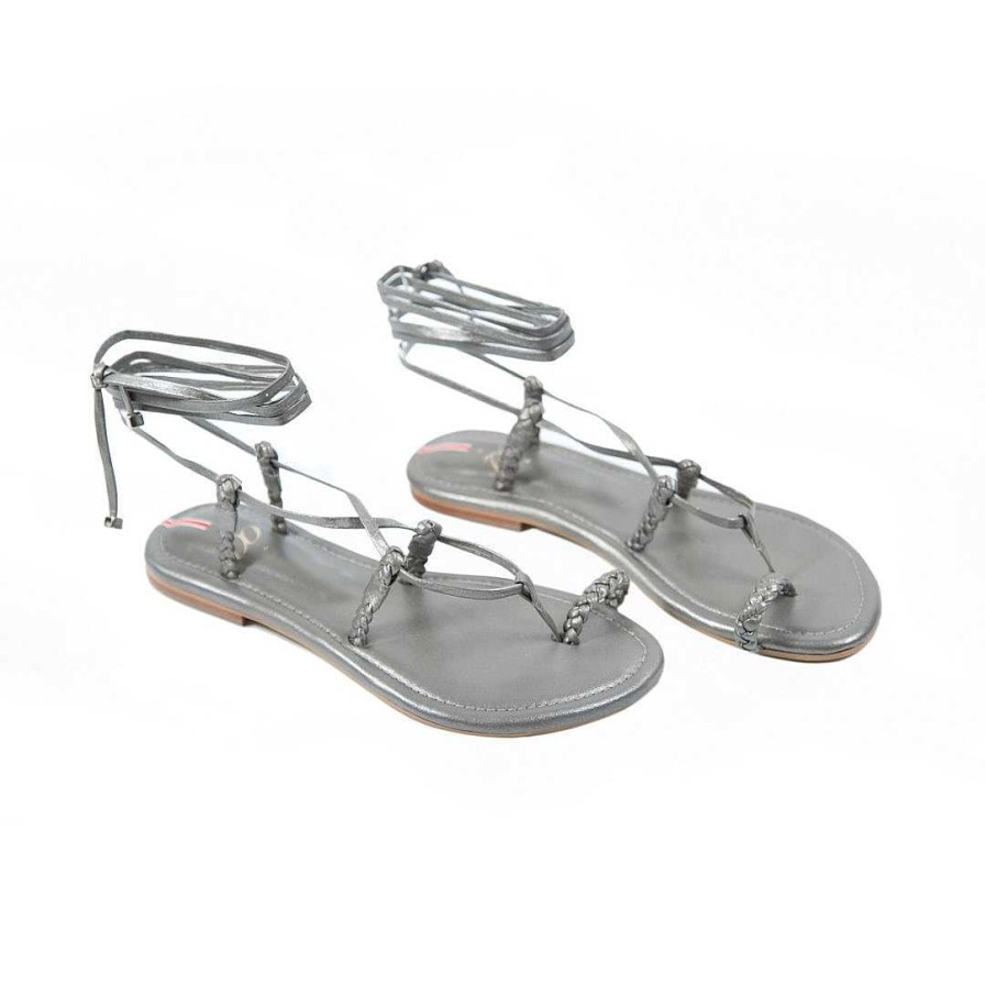 Shoes OQ Shoes | Desert Lead Flat Sandal