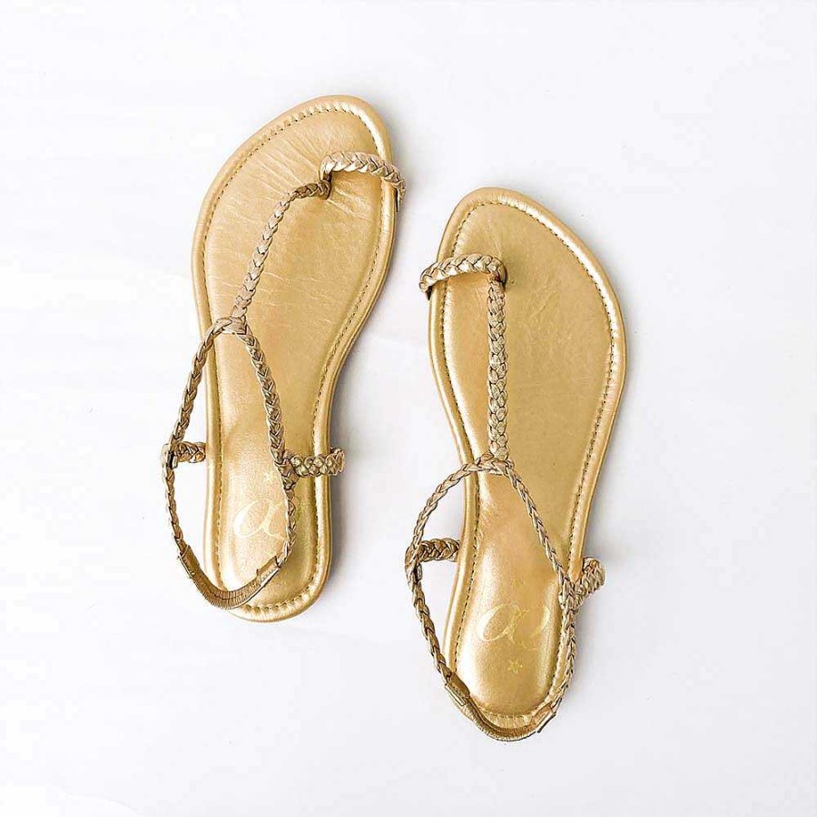 Shoes OQ Shoes | Golden Sandal