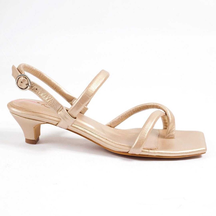 Shoes OQ Shoes | Pewter Joke Heeled Sandal