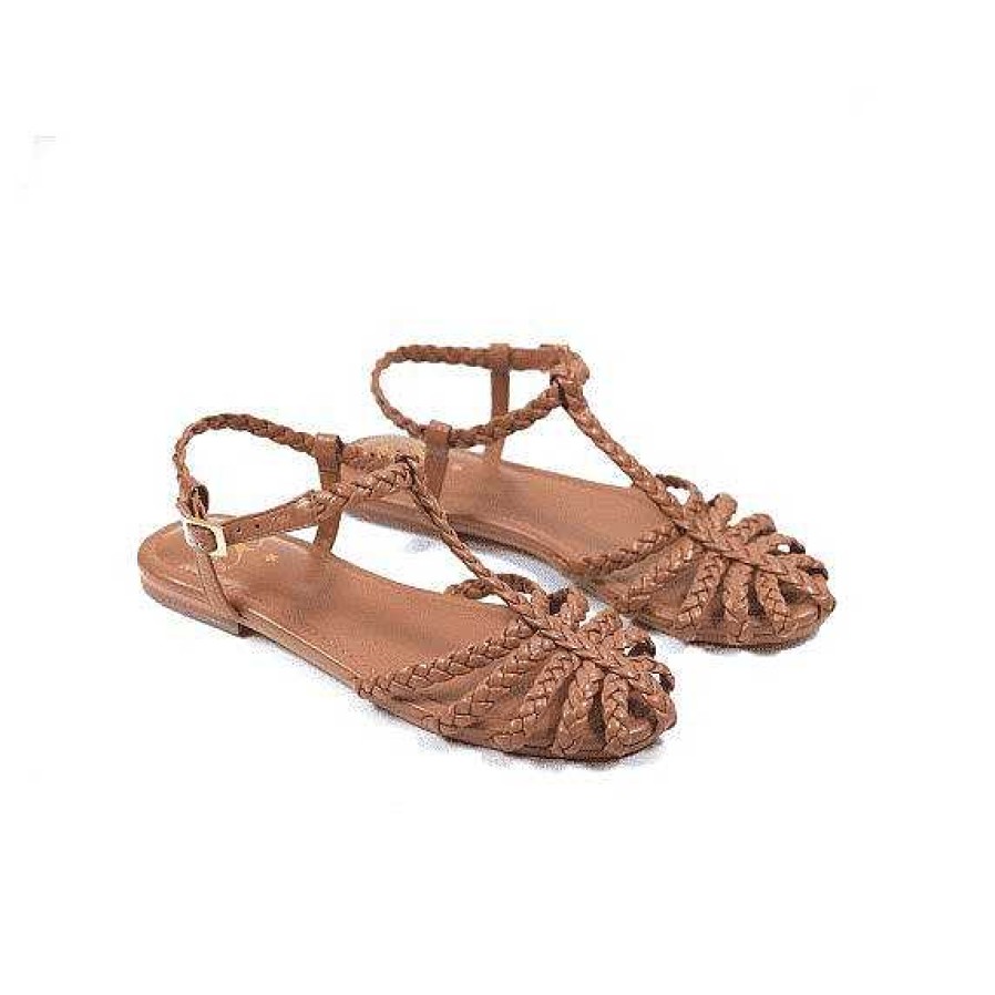 Shoes OQ Shoes | Honey Pomarose Flat Sandal