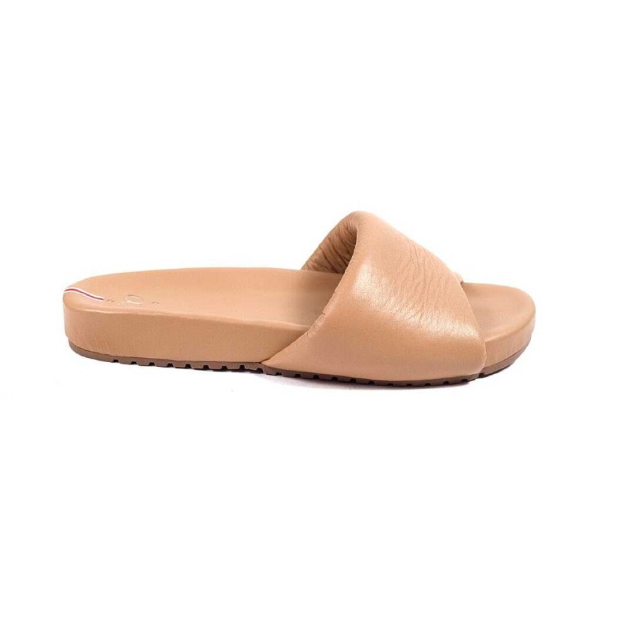 Shoes OQ Shoes | Farra Wheat Padded Flat Sandal