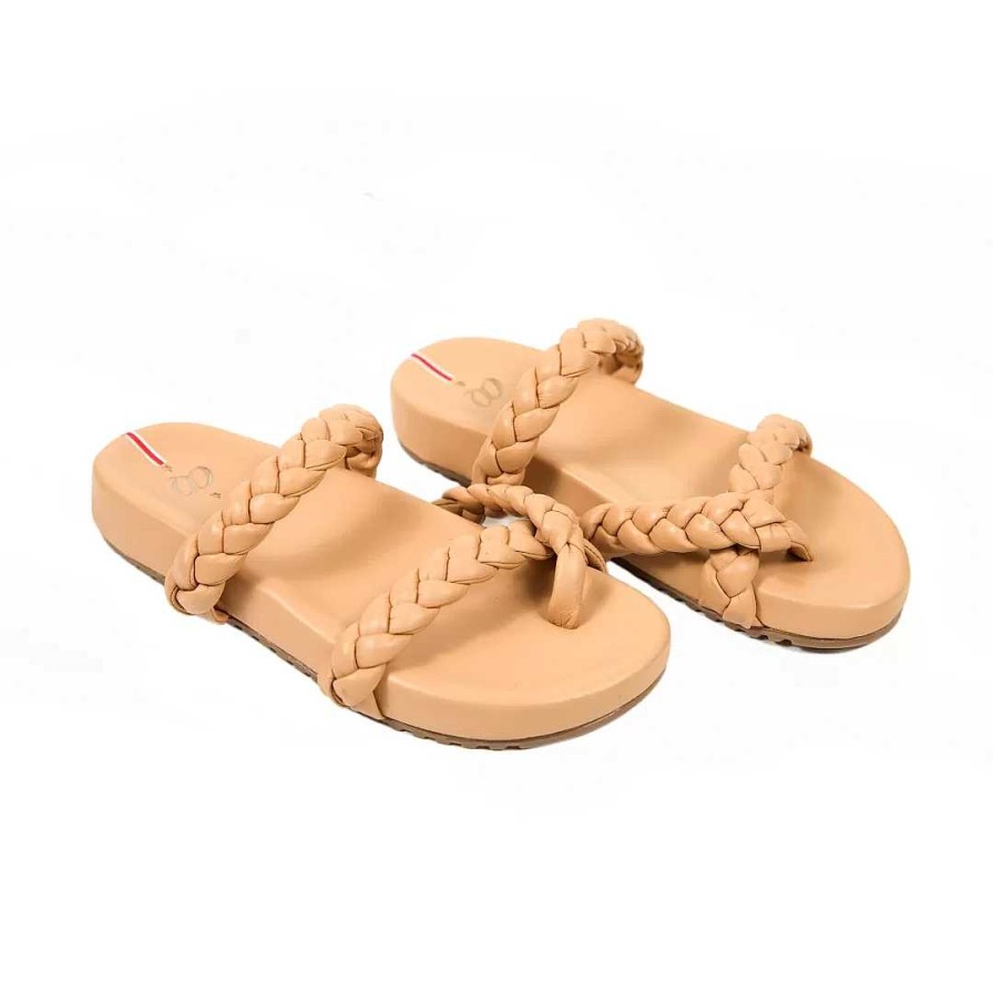 Shoes OQ Shoes | Wheat Jungle Flat Sandal