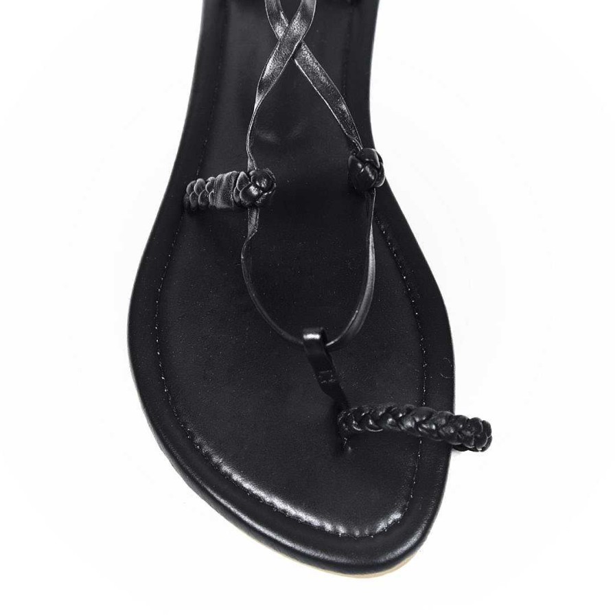 Shoes OQ Shoes | Black Desert Flat Sandal