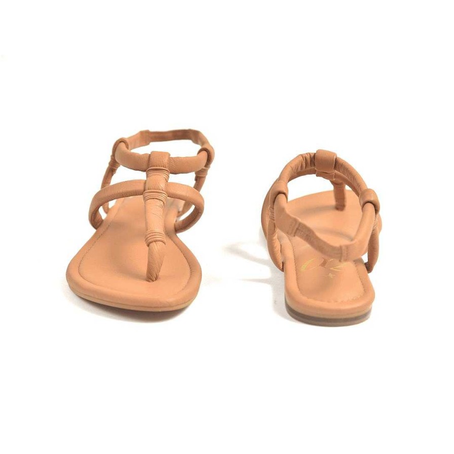 Shoes OQ Shoes | Beige Flat Goose Guava Sandals